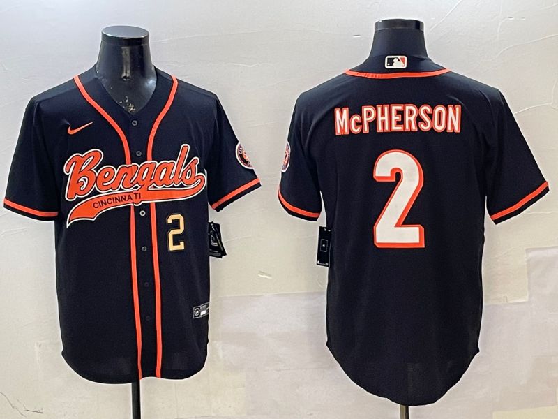 Men Cincinnati Bengals 2 Mcpherson Black Joint Name 2025 Nike Limited NFL Jersey style 6